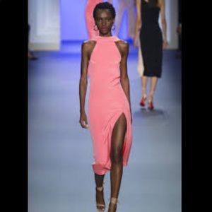 Cushnie silk thigh high, open back dress
